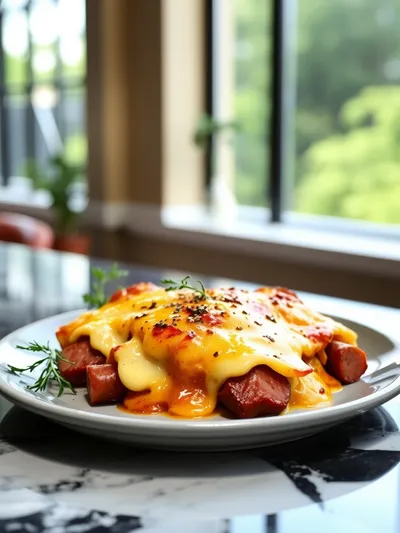 Easy Beef Sausage and Egg Casserole - cooking process