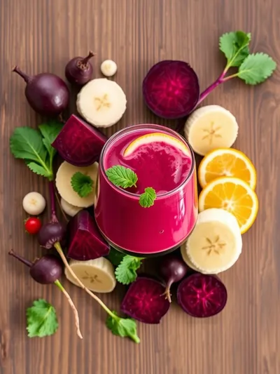 Beet Smoothie Recipe - ingredients preparation