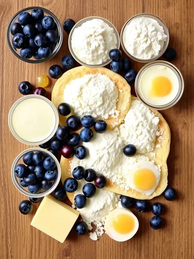 Blueberry Buttermilk Pancake Casserole – Easy Weekend Brunch - ingredients preparation