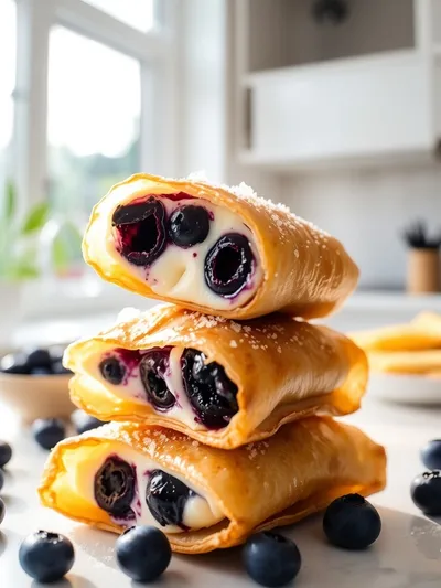 Blueberry Cream Cheese Egg Rolls Recipe