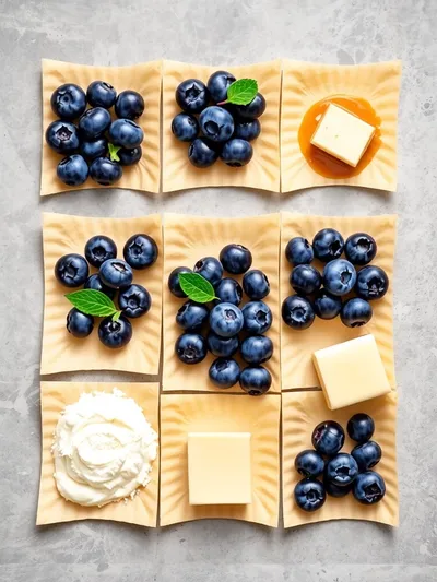 Blueberry Cream Cheese Egg Rolls Recipe - ingredients preparation
