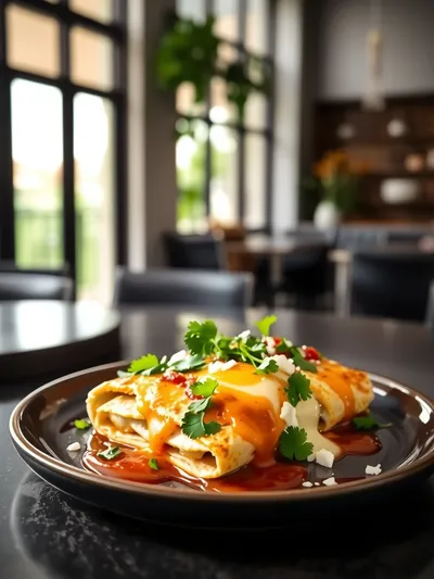 Breakfast Enchiladas - cooking process
