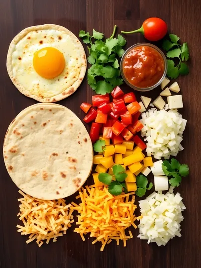 Breakfast Enchiladas - ingredients preparation