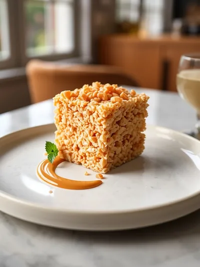 Butterscotch Rice Krispie Treats - ready to serve