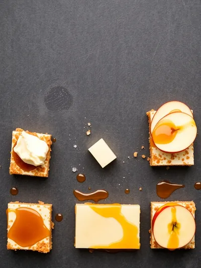 Caramel Apple Cheesecake Bars - ingredients preparation