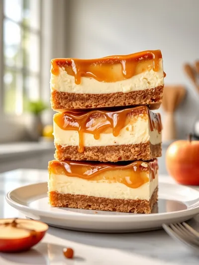 Caramel Apple Cheesecake Bars