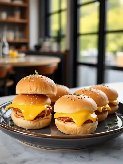 Cheesy Baked Breakfast Sliders - cooking process