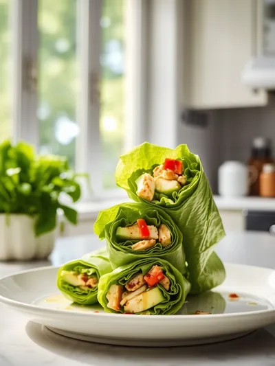 Chicken Avocado Salad Roll Ups