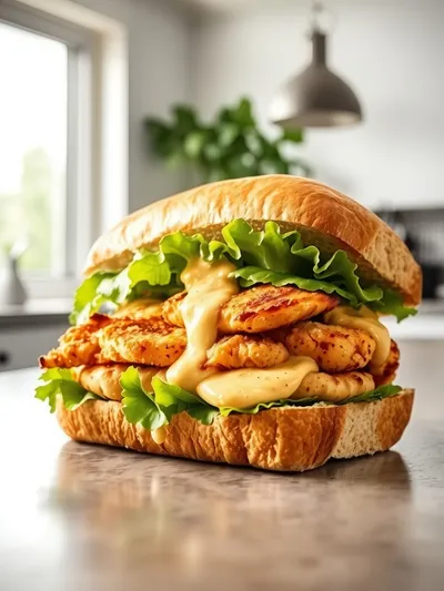 Chicken Caesar Sandwich – Crispy & Healthy