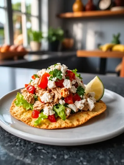 Easy Chicken Tostadas Recipe - ready to serve