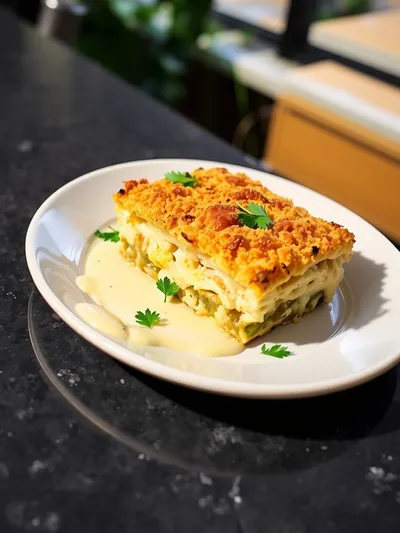 Chicken Turkey Cordon Bleu Casserole - ready to serve