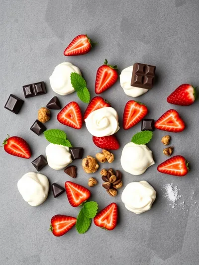 Chocolate Strawberry Yogurt Clusters - ingredients preparation