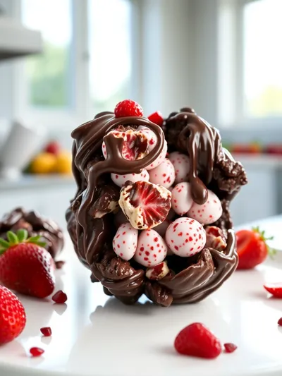 Chocolate Strawberry Yogurt Clusters