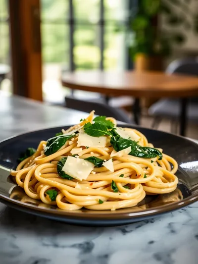 Creamy Cheesy Spinach Pasta – Healthy Palak Pasta - ready to serve