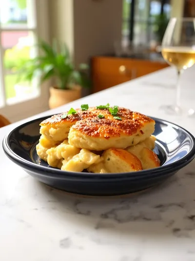 Easy Chicken Cobbler Dinner Casserole - cooking process