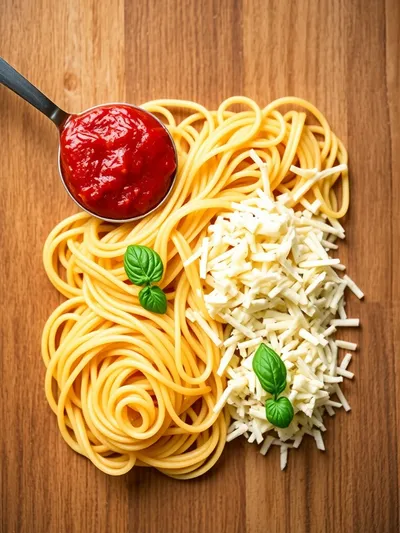 Easy Pizza Pasta Recipe - ingredients preparation