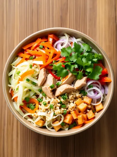 Easy Egg Roll in a Bowl - ingredients preparation