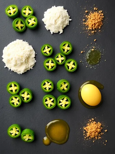 Fried Jalapeños – Crispy Bottle Caps Snack - ingredients preparation