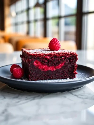 Fudgy Red Velvet Brownies - cooking process