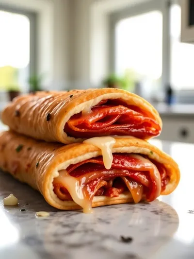 High Protein Beef Pepperoni Pizza Rolls