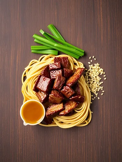 Korean Beef Noodles Slow Cooker Comfort - ingredients preparation