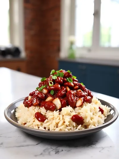 Louisiana Red Beans and Rice Recipe - ready to serve