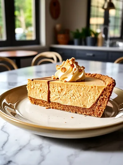 No Bake Peanut Butter Pie – Graham Cracker Crust - ready to serve