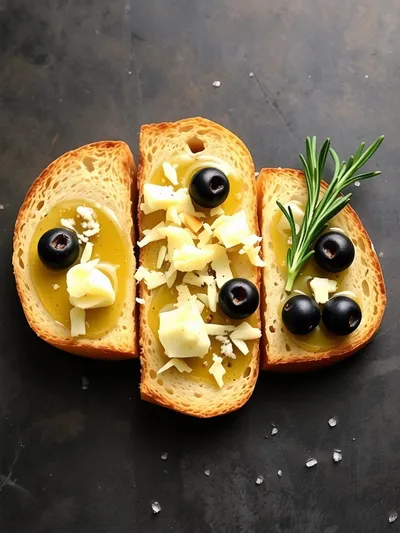 Easy Olive Cheese Bread Appetizer - ingredients preparation