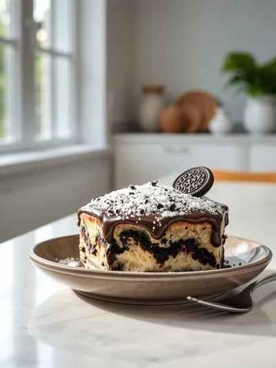 Oreo Dump Cake – Simple 5 Ingredient Dessert - cooking process