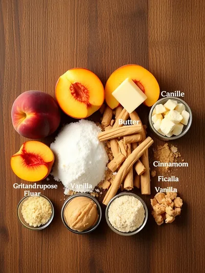 Peach Dump Cake - ingredients preparation