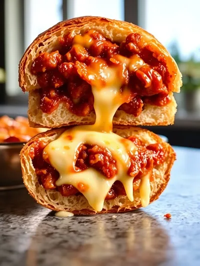Sloppy Joe French Bread Pizza Slices