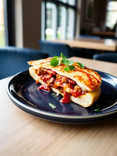 Sloppy Joe French Bread Pizza Slices - ready to serve