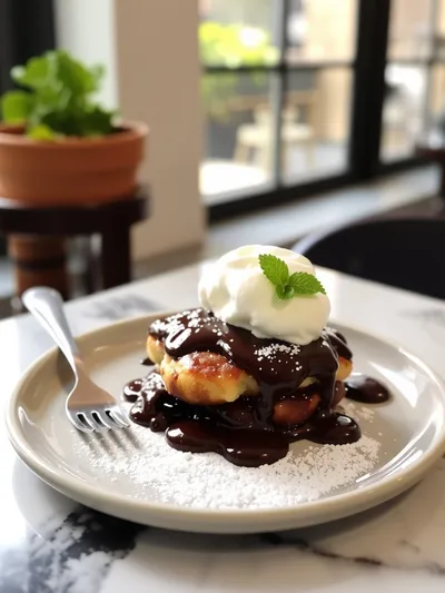 Southern Chocolate Cobbler - cooking process