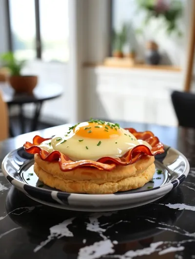 Turkey Bacon Egg and Cheese Biscuit Bake - ready to serve